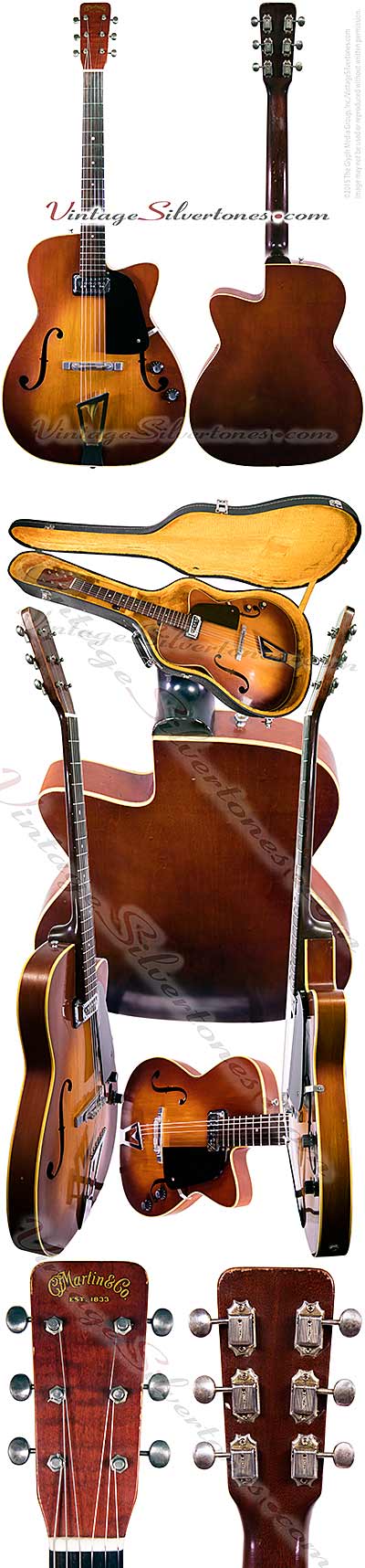 Martin F50 - single pickup tobacco-burst, semi-hollow archtop guitar 1961