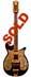 Multivox Premier Solid Body model E730 two pickup, electric guitar. Made in New York, NY circa 1961. The finish is a black front with the natural rosewood (or possibly mahogany) finish on the back and sides. Serial number 36xx.
