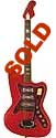 Silvertone - Harmony-made solid body, 3 pickup electric guitar in red, made in Chicago IL USA