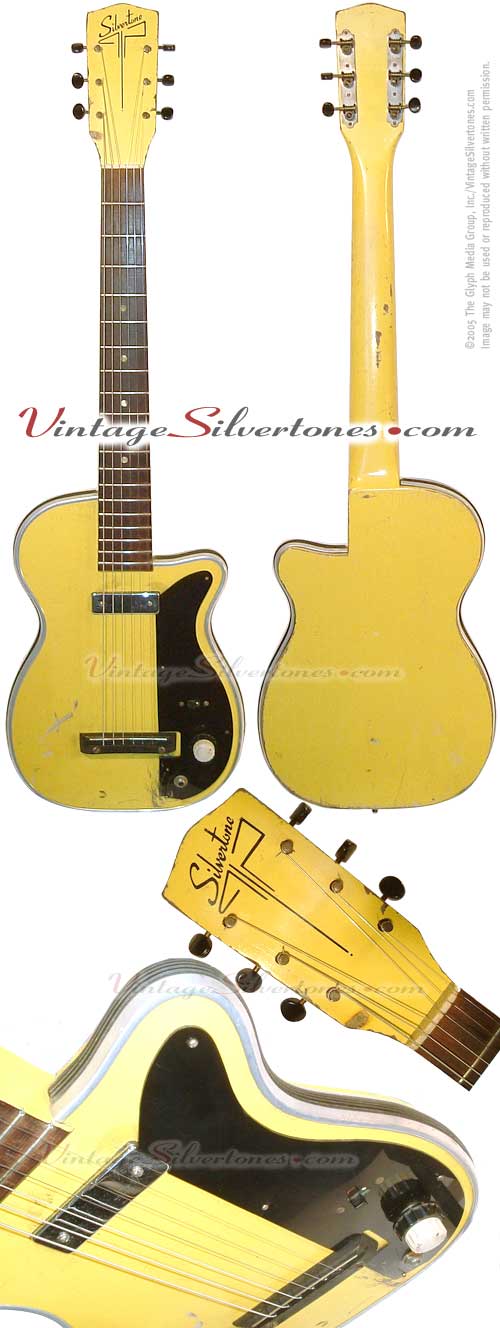 Silvertone-Harmony - model H41-Newport Sunshine Yellow solid body electric guitar