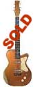 Silvertone made by Danelectro U2, two pickup, electric guitar, semi-hollow body, copper, masonite body, lipstick pickup, made in 1959, serial number 559