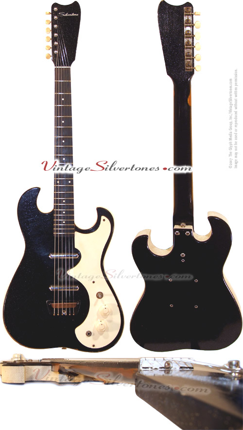 Danelectro - 1449 AmpInCase- Silvertone - 2 pickup electric guitar no amplifier case