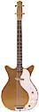 Danelectro Shorthorn Bass, hollow body, electric bass guitar with 1 pickups model 3412 in bronze
