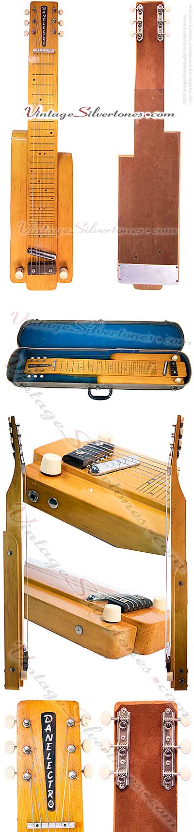 Danelectro - S61 1 lipstick tube-style pickup, natural finish lap steel electric guitar made in Neptune, NY, USA circa 1958