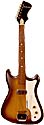 Silvertone 1416, solid body, electric guitar with 1 pickup, walnut sunburst made by Kay of Chicago, IL 1965