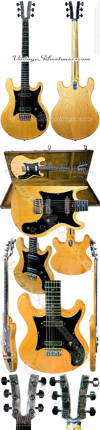 Kramer 250g-Neptune, NJ 2 pickup, electric guitar, 1978, blonde, black pickguard, double cutaway