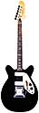 Micro-Frets-Spacetone hollow body, 2 pickup, black finish, electric guitar, Micro-Nut, Calibrato