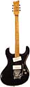 Mosrite - 1988-M88 solidbody electric guitar black sparkle finish NOS Moseley tremolo