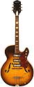 Silvertone-Harmony #1429L - 3 pickup tobaccoburst finish hollow body electric guitar 1959
