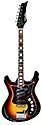 Silvertone-Teisco 1445L Mosrite solid body 3 pickup electric guitar