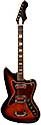 Silvertone - Harmony-made solid body, 2 pickup electric guitar in sunburst with red prickups for Christmas 1967, made in Chicago IL USA