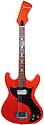 Silvertone Kay 1411 1pu solid body red electric guitar