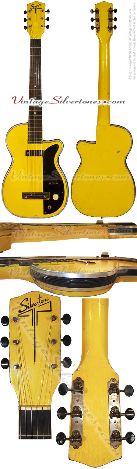 Silvertone-Harmony - model H42-Newport Sunshine Yellow, solid body electric guitar 1952