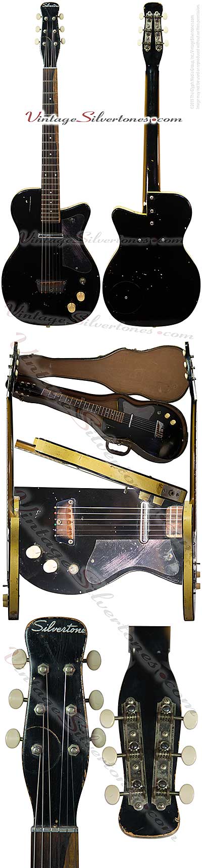 Silvertone-Danelectro U1/1317 - single pickup black electric guitar 1957