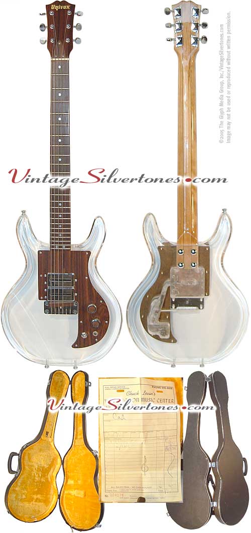 Univox - Lucy - lucite electric guitar in the Dan Armstrong "see-thru" style