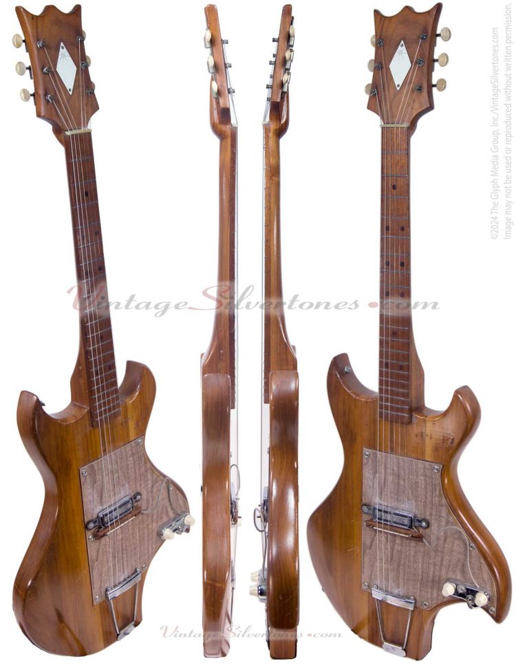 Custom-made electric guitar one pickup, mahogany - sides